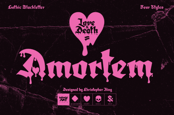 Amortem: The Blackletter Typeface for Dark Romance & Gothic Horror