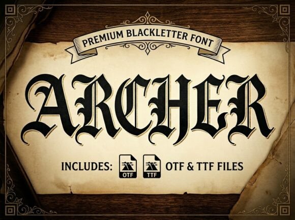Archer: A Bold Blackletter Typeface for Modern Projects