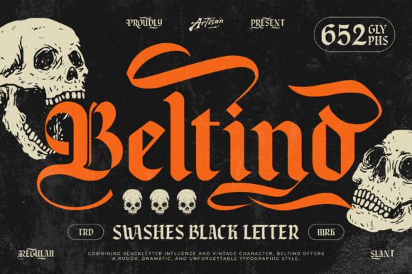 Beltino: The Blackletter Font with a Rebellious, Vintage Edge
