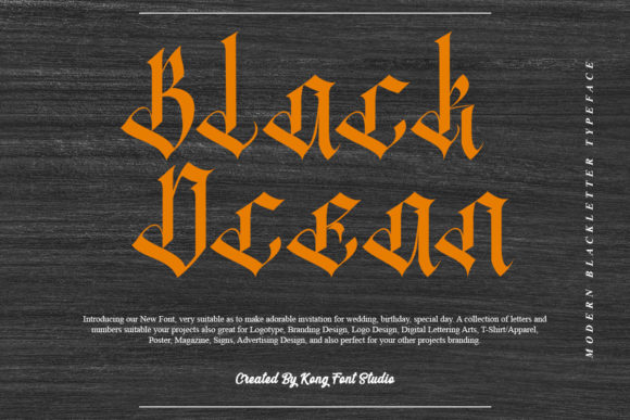 Black Ocean: A Blackletter Font with Modern Edge
