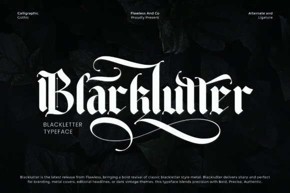 Blacklutter: The Bold Blackletter Typeface for Modern Brands