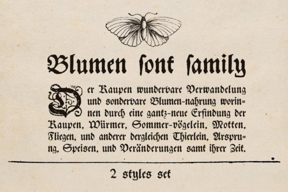 Blumen: Command Attention with Blackletter Elegance