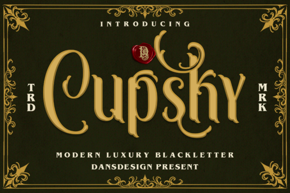 Discover Cupsky: The Victorian Blackletter Font with Modern Charm