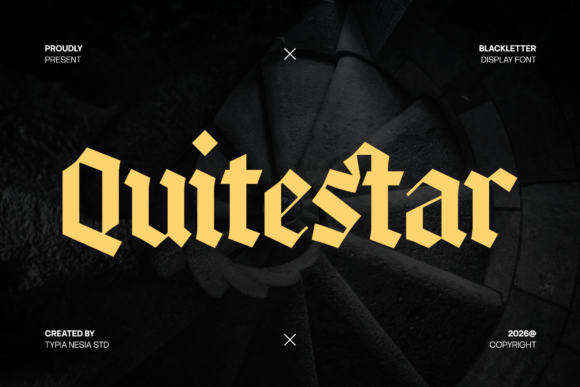 Quitestar: The Bold Blackletter Font for Fearless Branding