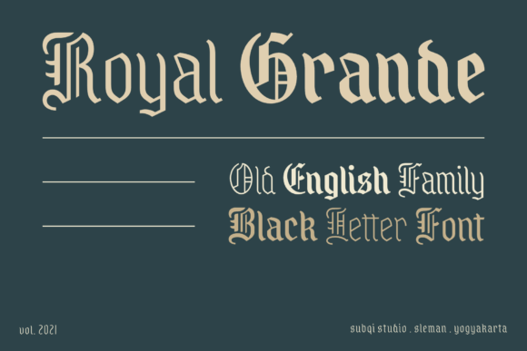 Royal Grande: A Blackletter Font for Bold Statements