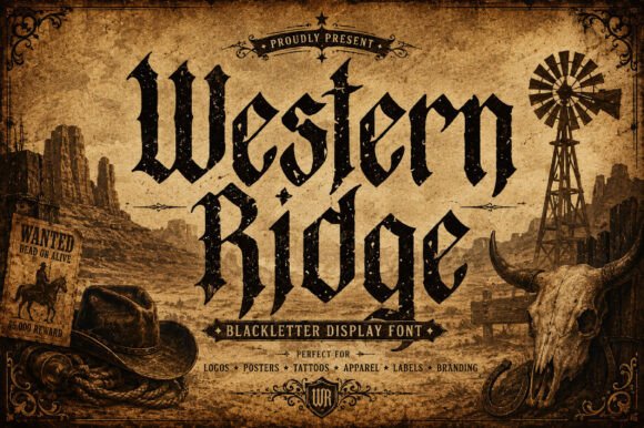 Western Ridge: Bold Blackletter for Authentic Branding