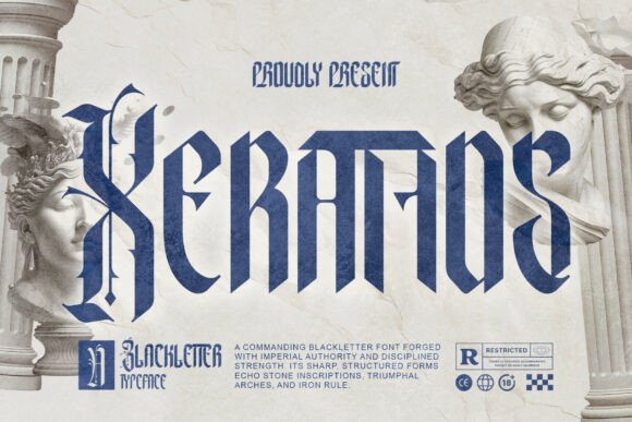 Xerathos: Commanding Attention with Imperial Blackletter Design